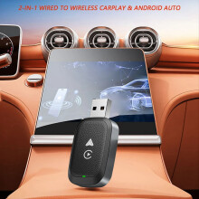 New Wireless Carplay Box + Aduio Aux Two-In-One Auto Converter, Car Wired to Projection