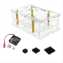 For 5 Max Transparent Acrylic Shell Fan Heat Sink Protective Case