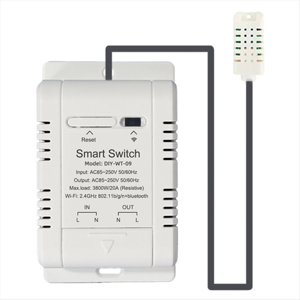 Wifi Temperature Humidity Switch 20A Monitor With Sensor Probe For Greenhouse 4853677814304