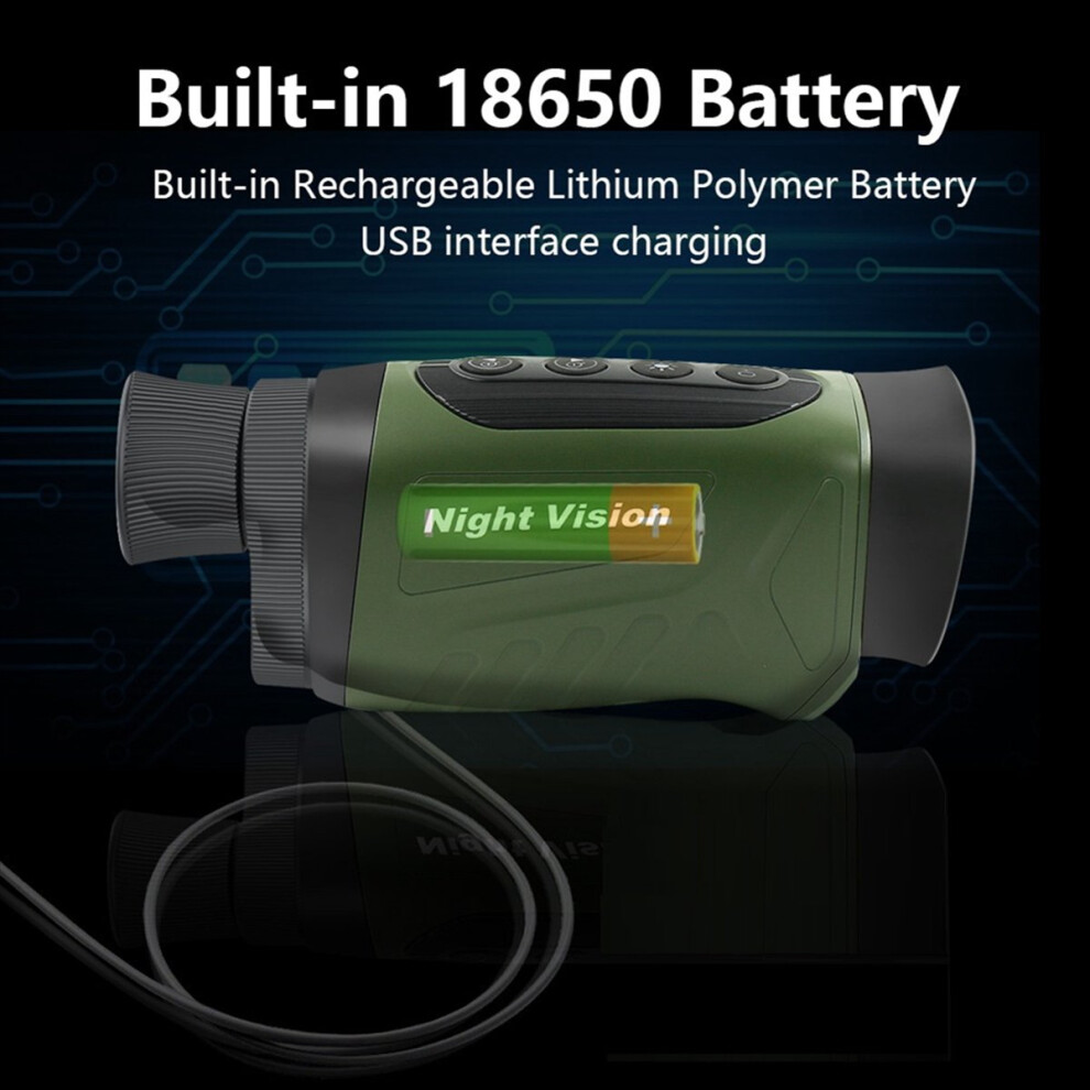 Digital Night-Vision Monocular 40Mp 2.5K Infrared Telescope 6X Optical Magnification 8X Zoom Black 4853677823412