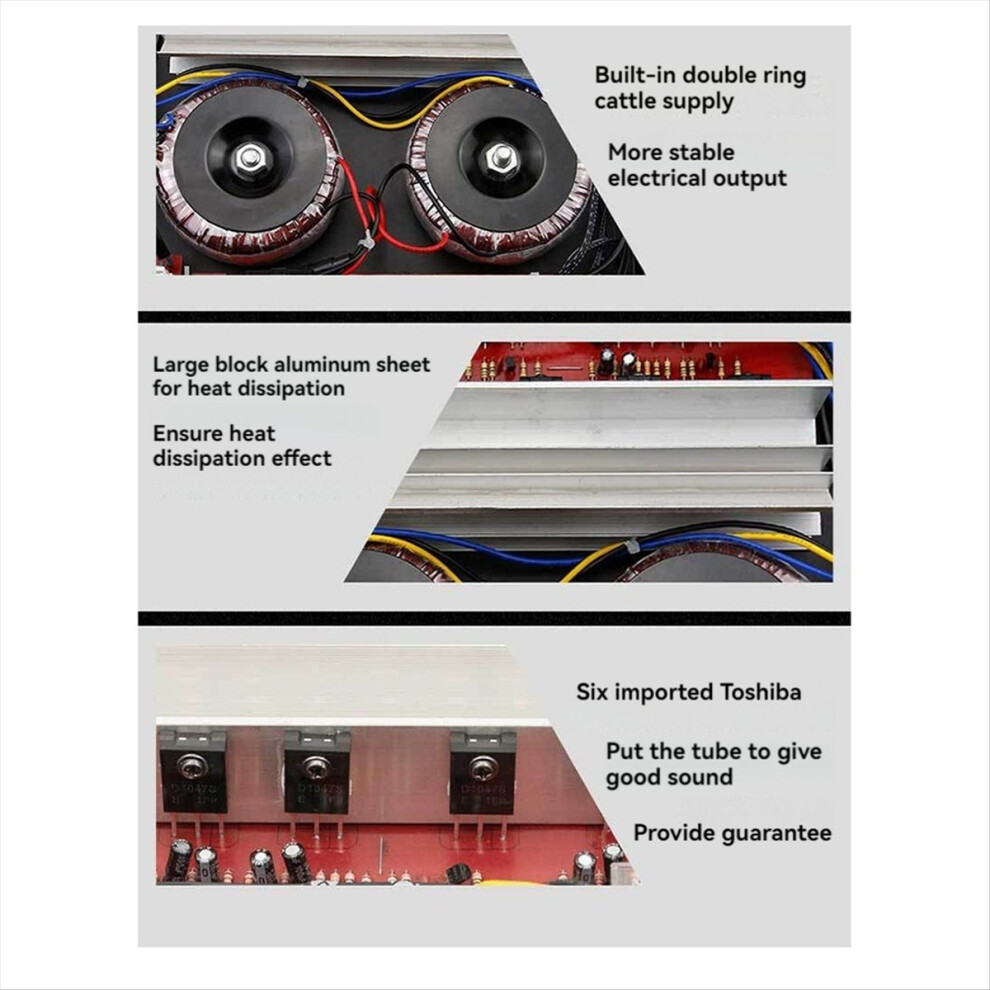 Home Power Amplifier 5.1 Bluetooth Amp Hifi Digital Audio Amplifiers Fm Usb Remote Uk Plug 4853677817572