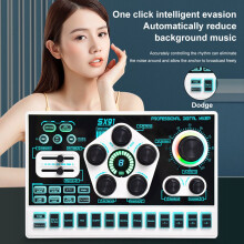 SX91 Sound Card USB Mixer Professional Audio Mixing Console Amplifier for Live Sing PC Computer Laptop Cellphone