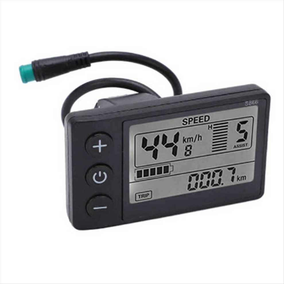 24V 36V 48V 60V Waterproof Lcd Display S866 Controller Panel Dashboard Electric Bike For Scooter 5Pin 4853677843052