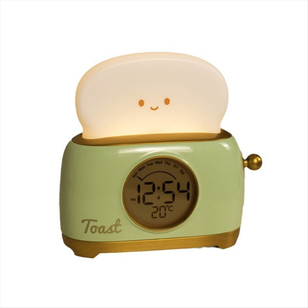 Children's Sleep Alarm Clock With Led Night Digital Display Temperature Monitoring For Bedroom-Cute Bedside Light Jehiatek