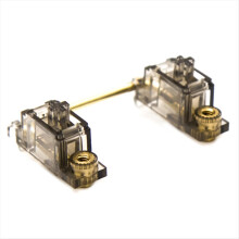 Transparent Gold Plated Plate Mounted Stabilizer for Custom Mechanical Keyboard Black
