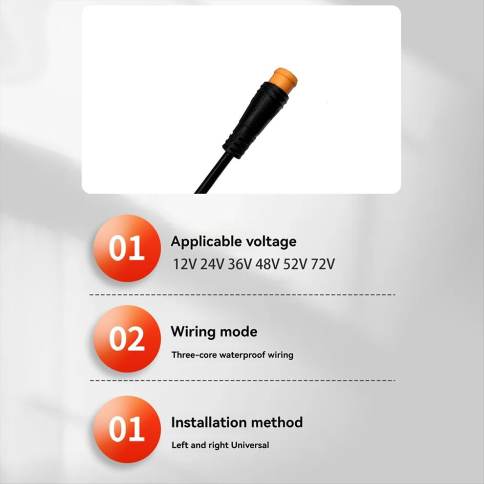 300X E-Bike Thumb Throttle For Electric Scooter Accelerator Right/Left Hand 24V 36V 48V 72V Waterproof 3Pin 4853677852566