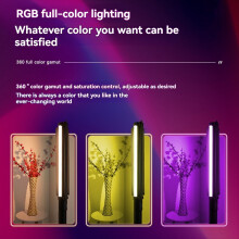 RGB Handheld Light Wand 20W LED Stick Dimmable 2700K-7500K Photography Lighting Tube with Remote EU Plug