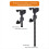 Adjustable Instrument Stand with Rackmount Bracket Clip Microphone Soft Rubber Shock-Absorbing Structure for Cello 7
