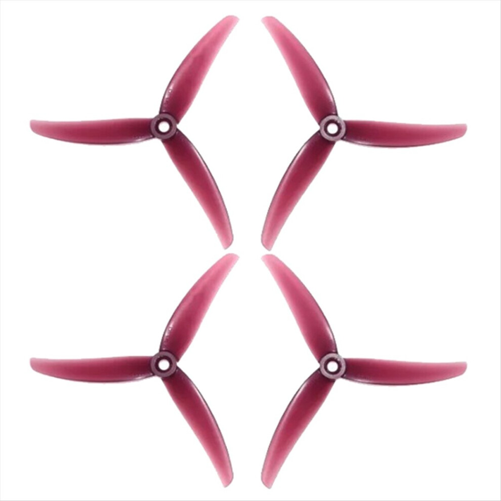Jehiatek 2Pairs 5Inch Propeller 4.9X3.3x3 3 Blade Ccw+Cw For Rc Fpv Drone Diy Parts,-Red
