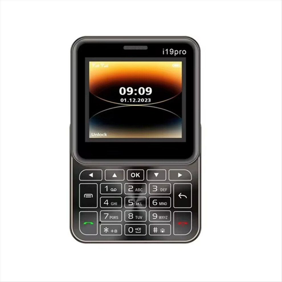Jehiatek Slide Button Mini Mobile Phone I19 Pro Square 2.4Inch Dual Sim 2G Gsm Bluetooth Fm Camera Unlocked Small Cell