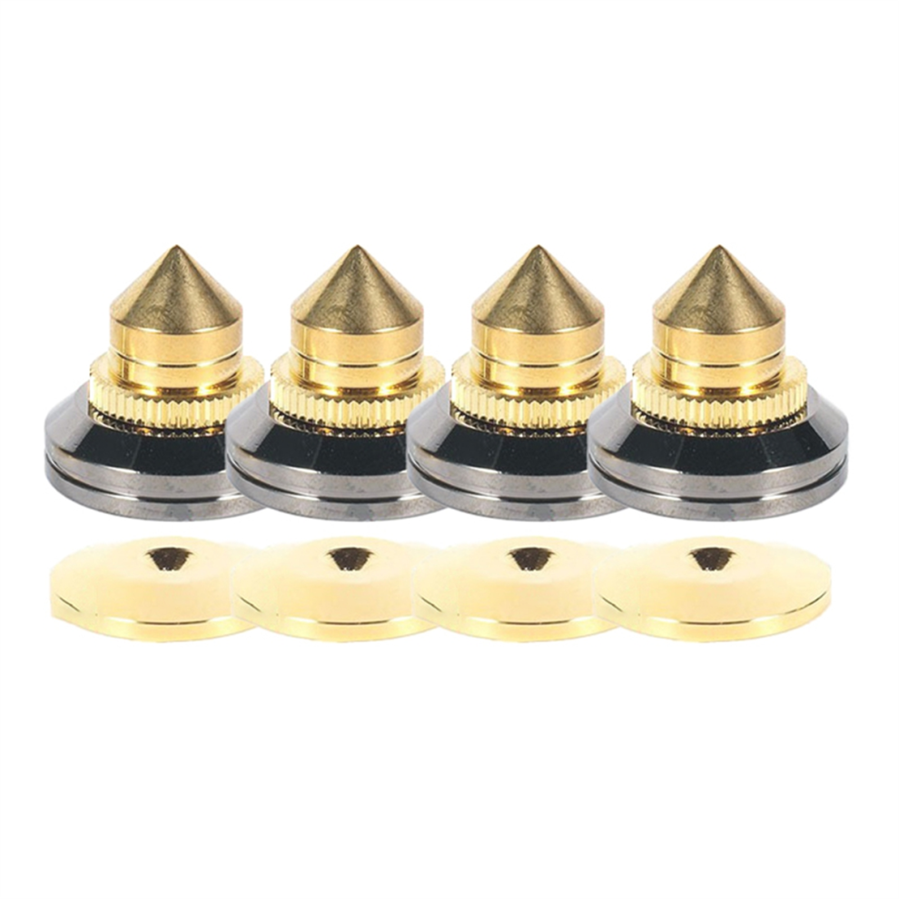 4 Pcs 28X25mm Speakers Stand Feet Foot Pad Pure Copper Loudspeaker Box Spikes Cone Floor Nail Silver 4853677870270
