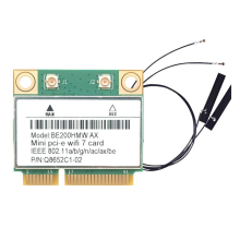 WiFi 7 PCI-E Card BE200 BE200HMW 8774Mbps 2.4G/5G/6Ghz for Bluetooth 5.4 802.11BE Network Adapter Internal Antenna