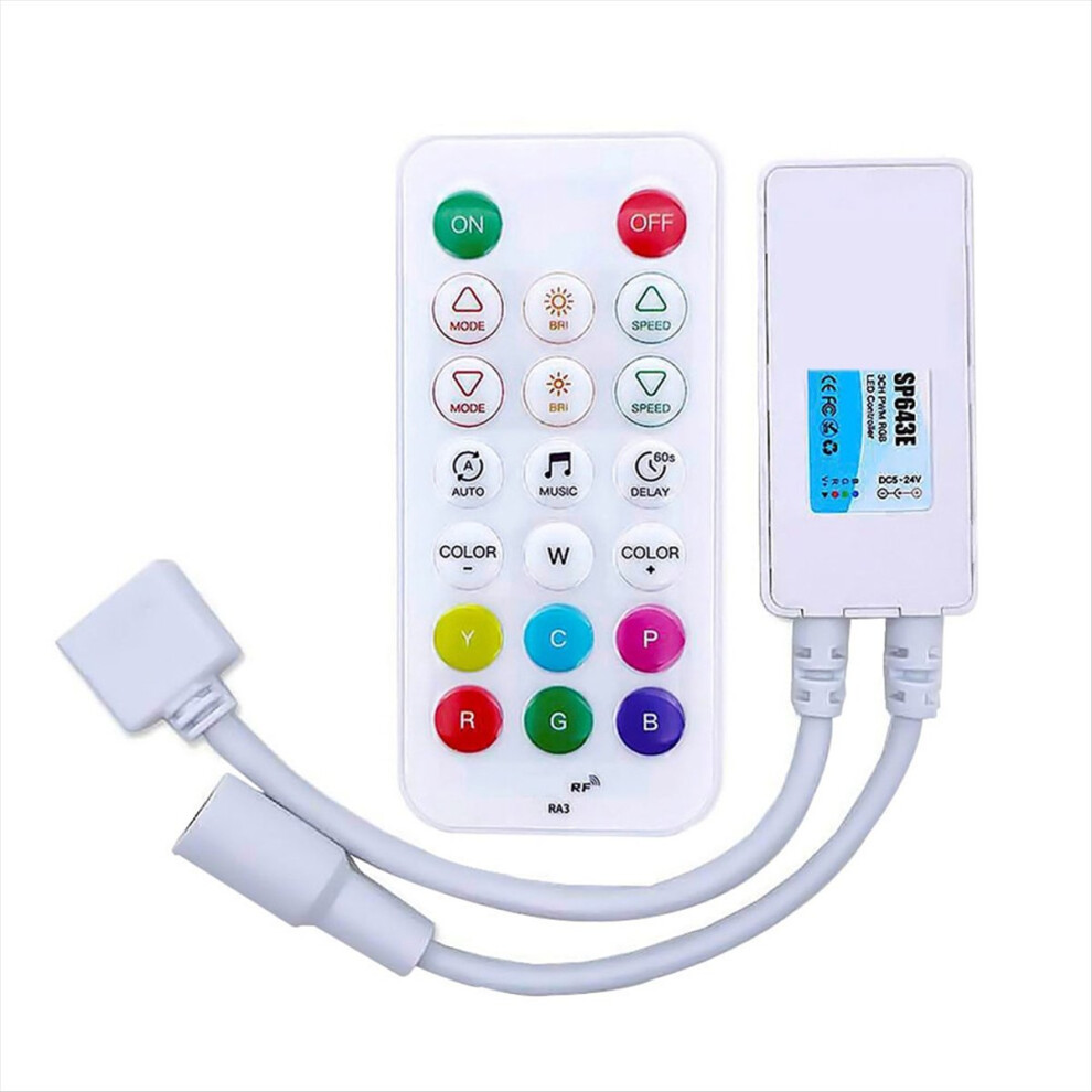 Sp643e Dc 24V Pwm 2.4G Remote Led Controller Bluetooth For Dim Cct Rgb Rgbw Rgbcct Strip 4853677881030