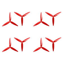 4 Pairs 7040 7x4x3 3-Blade PC Propeller CW+CCW for RC FPV Freestyle 7inch Long Range Drones DIY Parts Red