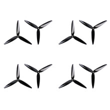 4 Pairs 7040 7x4x3 3-Blade PC Propeller CW+CCW for RC FPV Freestyle 7inch Long Range Drones DIY Parts Black