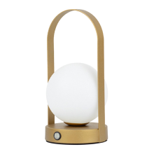 Portable Outdoor Hanging Metal Table Lamp Dimmable Rechargeable Bedroom Bedside Night Light Gold