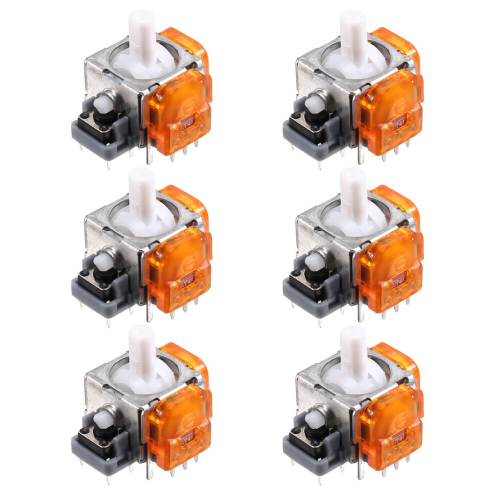 Jehiatek 6Pcs Tmr Electromagnetic Joystick For Switch Pro Gamepad 3D Analog Thumb Stick Controller