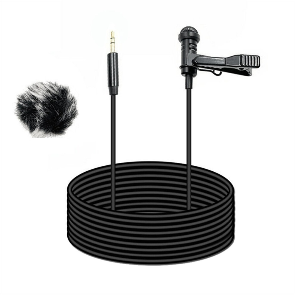 3.5Mm Lavalier Microphone+Windproof Cover Mic Clip-On External Buttonhole Microphones For Microphone 1.5M 4853713404407