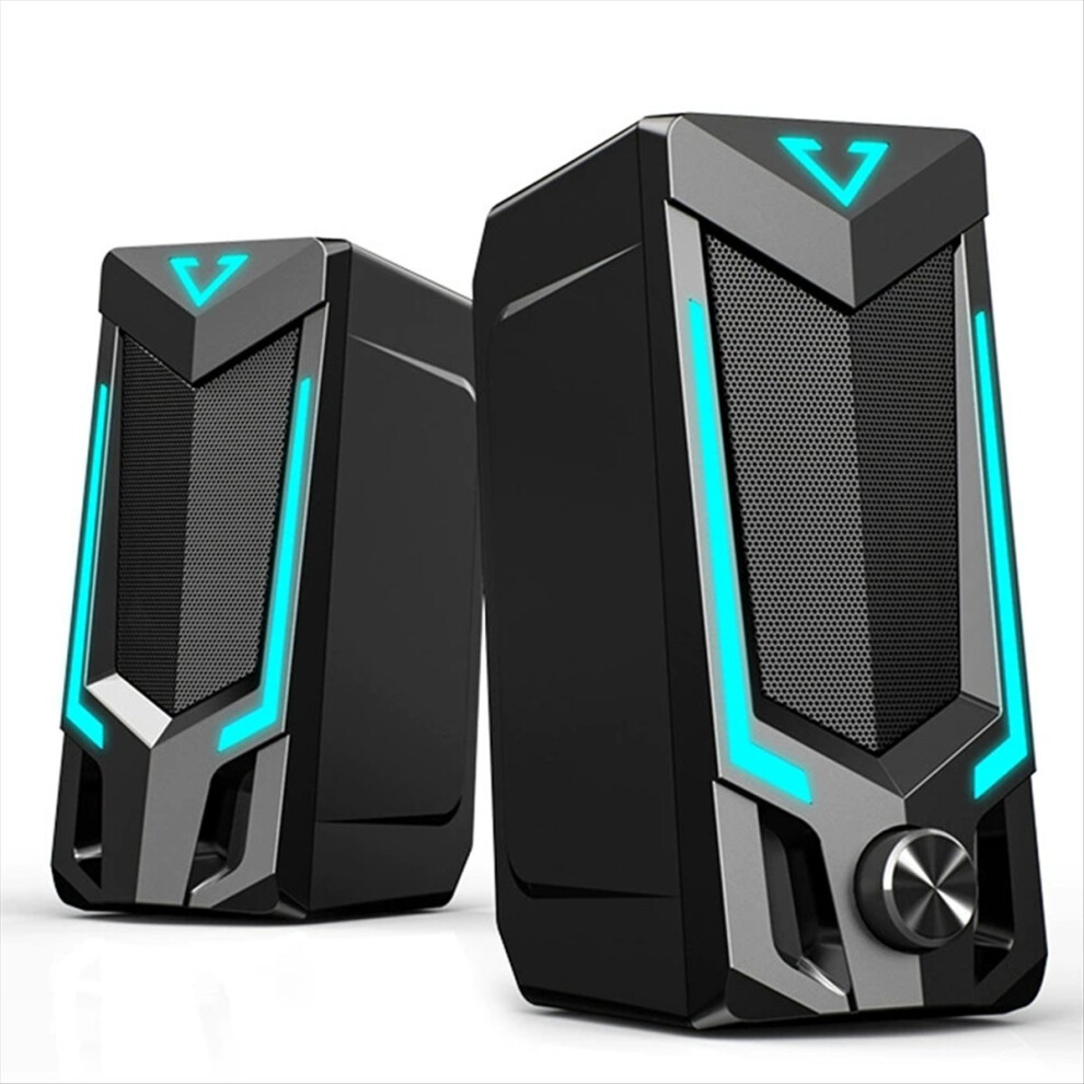 Bluetooth Rgb Computer Speaker, Desktop Speaker,Desktop Stereo Usb Powered, With Led Ambient 4853713409556