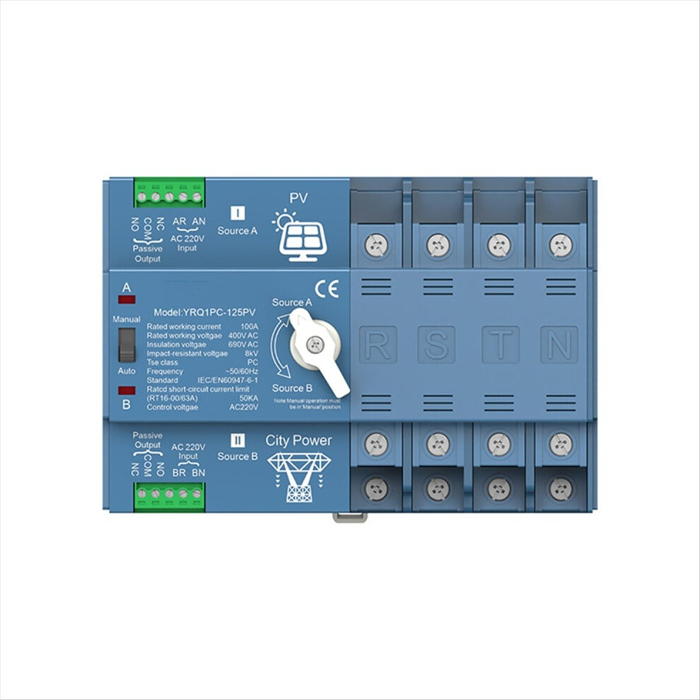 Ats Dual Power Automatic Transfer Switch For Generator Or Pv Energy To City Changeover Solar Inverter,B 4853713420759