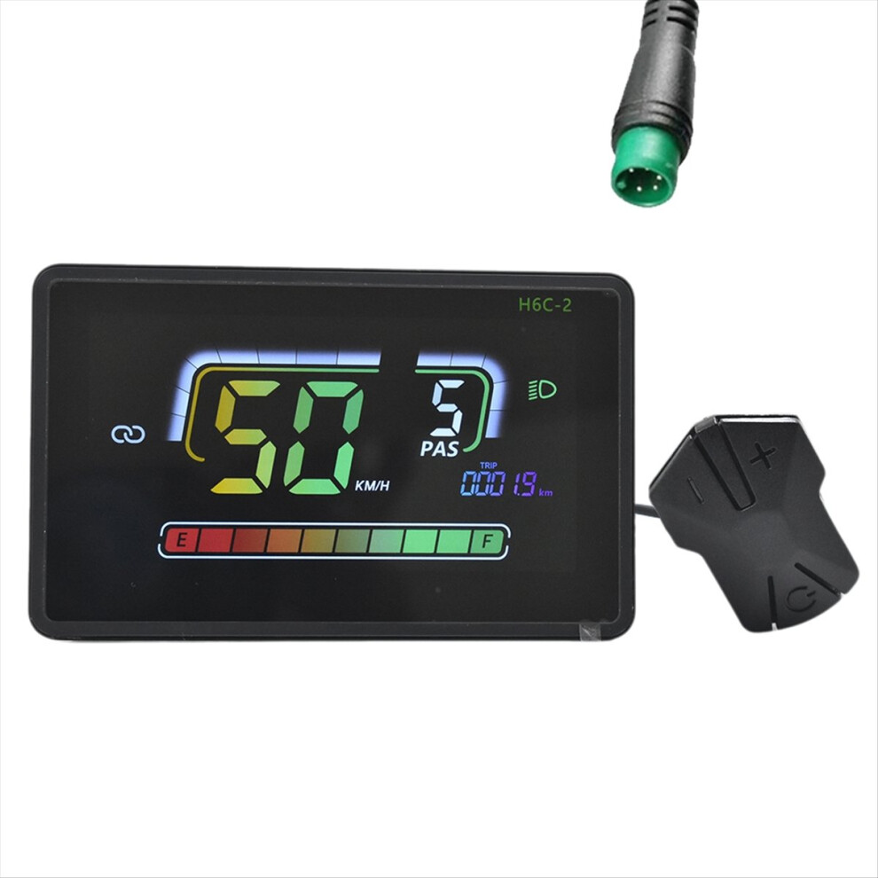 H6c-2 E-Bike Bluetooth Lcd Display Meter Electric Scooter Speedometer Dashboard Uart For Mountain Bike 5Pin 4853713429394
