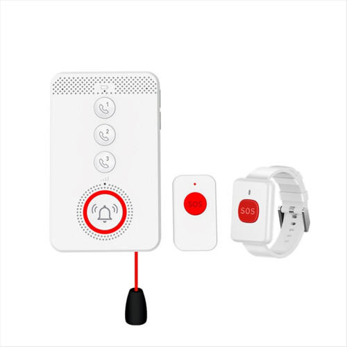 Emergency Alarm System 4G 433MHZ SOS Two-Way Intercom Call One-Button Rescue Host for Elderly Help EU Plug