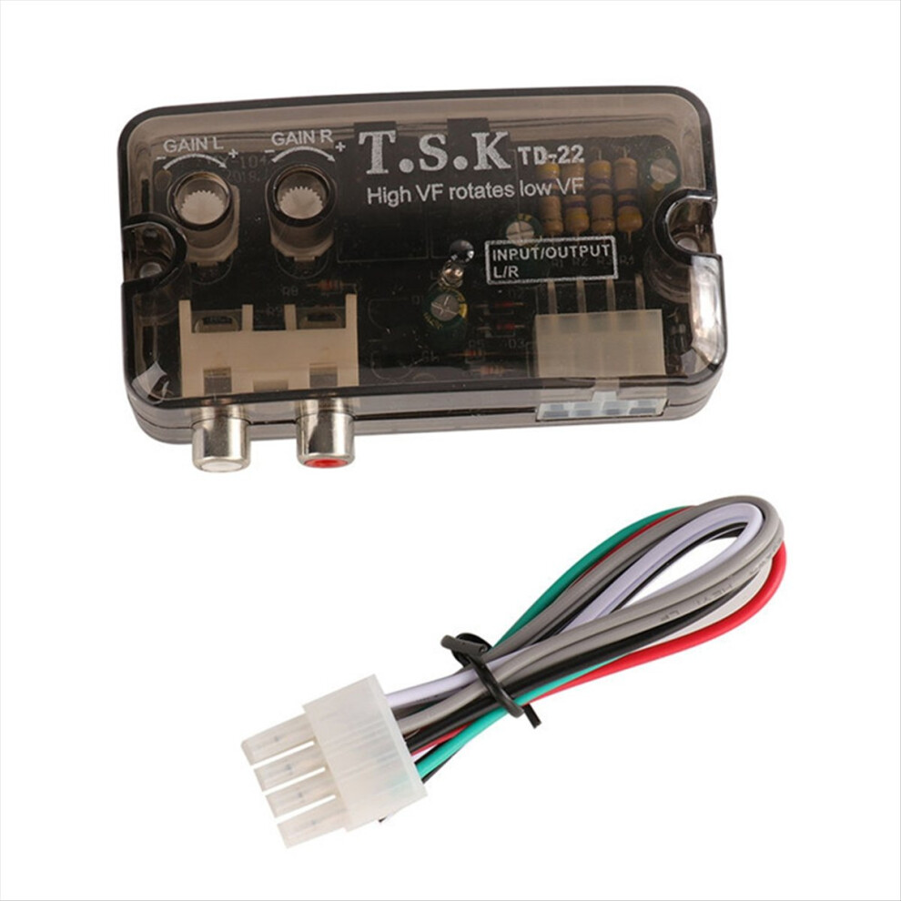 12V Auto Car Audio Converter Stereo High To Low Adjustable Frequency Line Speaker Level Adapter 4853713435425