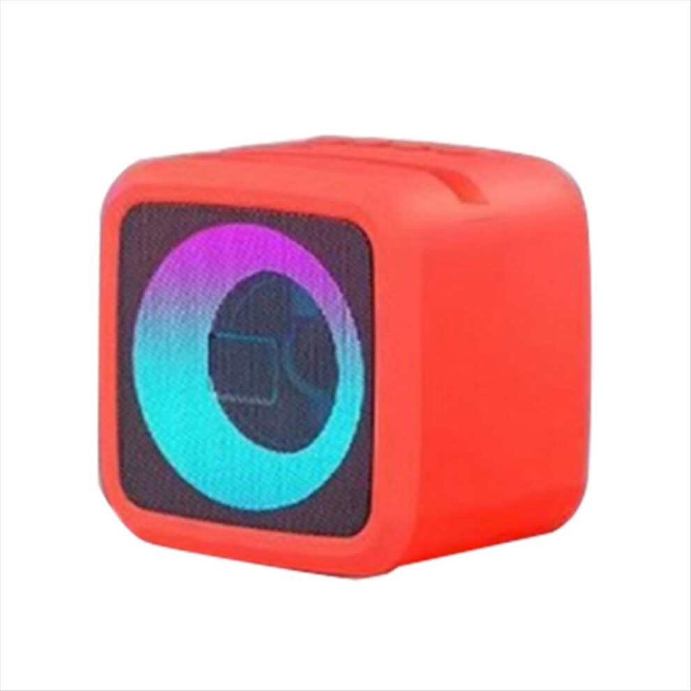 Led Rgb Portable Wireless Bluetooth Speaker Support Tf Usb Aux Handsfree Rechargeable Battery Light/Red 4853713451715