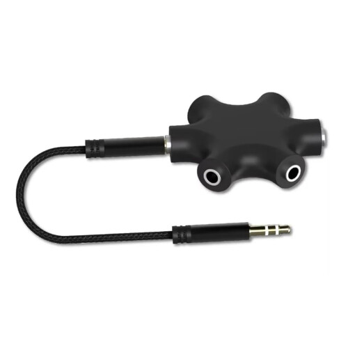 1 to 5 Audio Splitter 3.5mm Router Separator Device Adapter Patch Cable 2