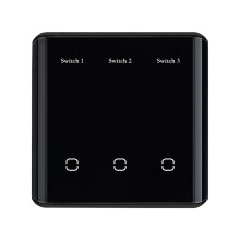 TUYA Smart ZigBee 3.0 Wireless Touch Switch Light Emitting Diode Screen EU Plug Black