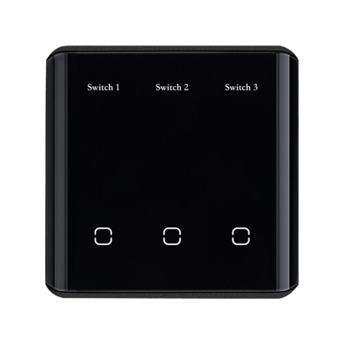 TUYA Smart ZigBee 3.0 Wireless Touch Switch Light Emitting Diode Screen EU Plug Black 1