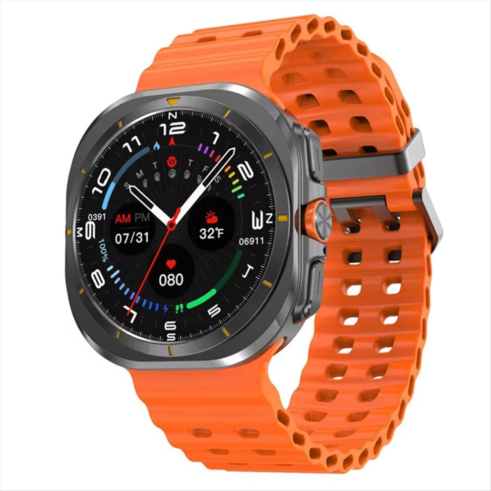 Dt Watch Ultra 47Mm Smart Bluetooth Call Compass 3D Menu Wireless Charging Series 7 Smartwatch Orange 4853713469871