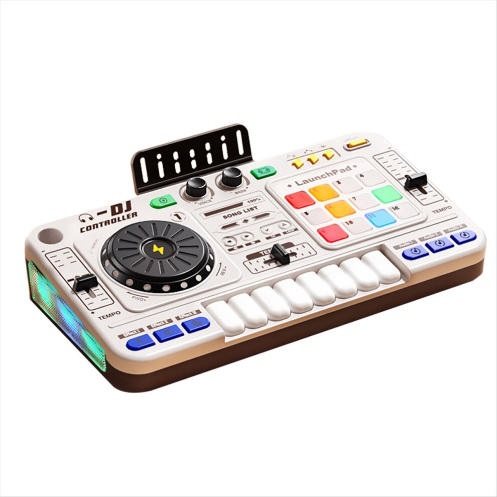 Jehiatek Kids Simulation Multifunctional Dj Mixer Controller Electronic Organ Player Music Entertainment Toy B