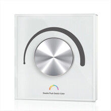 Rotary Glass Panel Constant Voltage LED Controller DC 12V 24V Smart Dimmer WIFI TUYA APP Cloud Control White