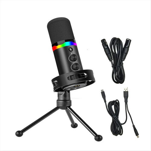 Q1 Professional Dynamic Condenser Microphone with Tripod for Recording Computer Mobile Phone Live Broadcast 2