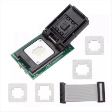 EMMC BGA64 Adapter IC Socket for T76 Programmer with Dual Head Spring-Loaded Test Probe Holder + Limit Frames