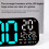 Large Digital Clock LED Clocks Temp Date Week Display 10 Brightness Adjustable Electronic with Remote Control 6