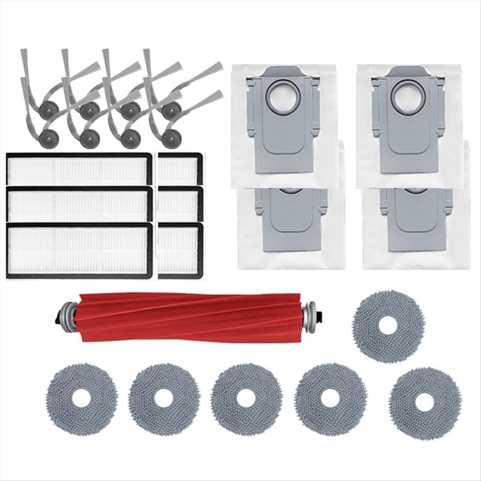 Jehiatek 25Pcs Fit For 35A/Qr 798 Robot Vacuum Parts Main Brush Side Dust Bag Mop Cloth Hepa Filter