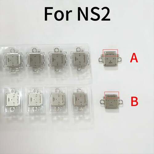 30pcs 2 Power Charging Socket Type-C USB Port for NS2 New Game Console Flat Mouth 2