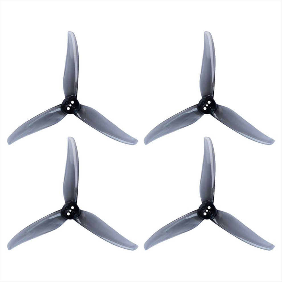 2Pairs 4023 Propeller 3-Blade Pc Props Three-Hole For 1505-3600Kv Brushless Motor Rc Fpv Drone Transparent Grey 4851887933488