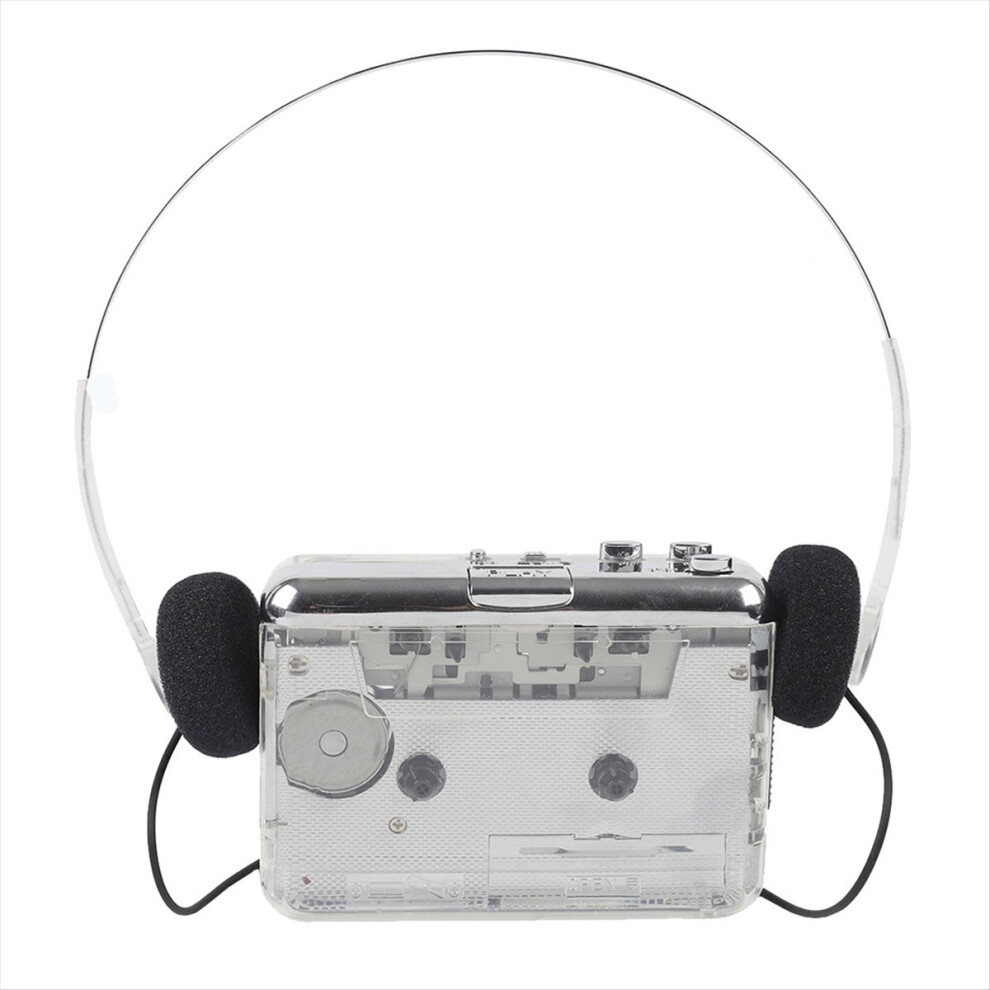 Ton010b Cassette Player Portable Tape Recorder To Mp3 Transparent Usb Capture Mp3 Format Music B 4851887936236