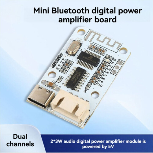 DC 5V Bluetooth Amplifier Board 3W+3W 2.0 Channel HiFi Stereo PAM8403 Type-C Interface Mini Digital Module A 2