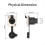 RJ45 Waterproof Network Connector with Rubber Cover D Type Panel Mount Socket Ethernet 180 Degree 4