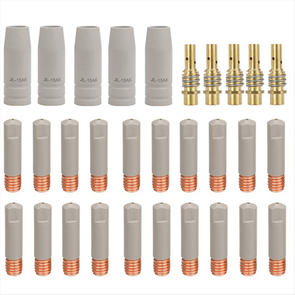 30Pcs/Set Coating Protection Nozzle Mig Torch Gas Tip Holder For 15Ak Welding 1Mm Jehiatek