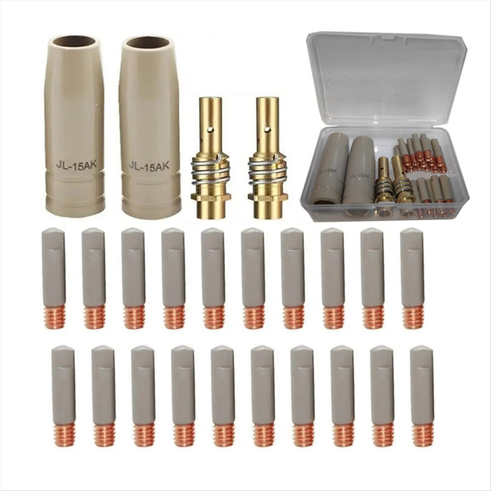 24Pcs/Set Coating Protection Nozzle Mig Torch Gas Tip Holder For 15Ak Welding 0.8Mm 4851887968510