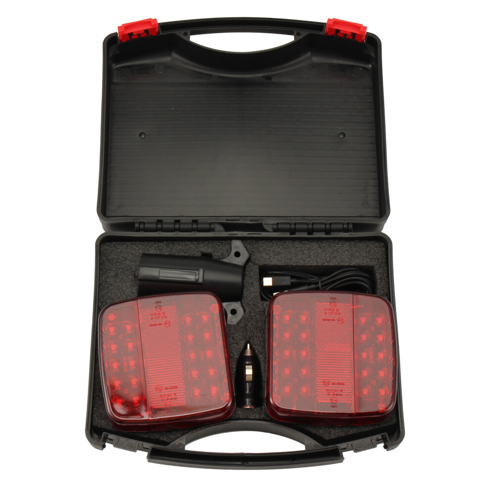 2Pcs Wireless Magnetic Led Truck Tail ,Trailer Rear Signal Warning Brake ,For Caravans Campers Lorry Light 4851887973903