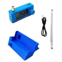 SI4732 Mini Radio LSB USB AM FM Receiver 1.9 Inch Display Shortwave with Telescopic Antenna+ Left Hole 3D Stand