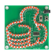 DIY Thumb Light LED Electronic Kit 81 Flashing MCU STC8G1K08 Controllable PCB Soldering Practice with Power Cord