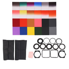 24pcs ND + Graduated Filters 9pcs Adapter Ring, Lens Hood Filter Holder for p series