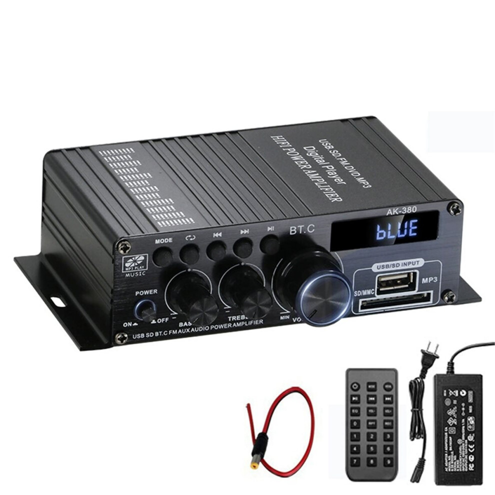 Ak380 Sound Amplifier Audio Karaoke Home Theater 2 Channel Hifi Bluetooth For Car Eu Plug 4853776817985